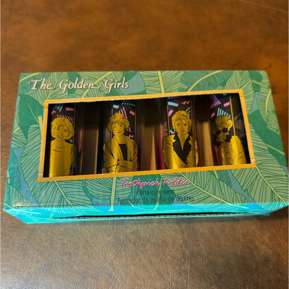 NWT The Golden Girls Shot Glasses/ Toothpick Holder.